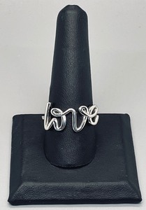 lot 134 image: Sterling Silver Love Ring