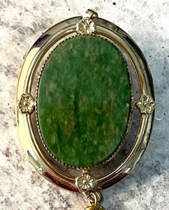 lot 137 image: Domestic Jade Gold Filled Pendant