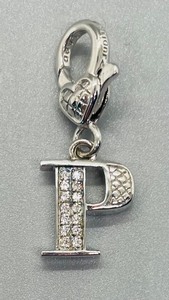lot 147 image: Judith Ripka Sterling Silver and Cubic Zirconia P Pendant