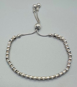 lot 160 image: Charming Costume Cubic Zirconia Adjustable Length Bracelet