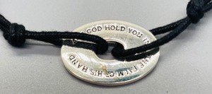 lot 165 image: Sterling Silver May Gold Hold You in The Palm of His Hand Pendant Bracelet