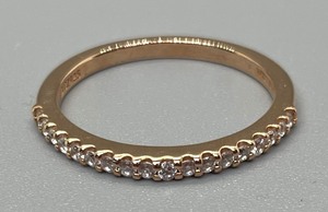 lot 180 image: Rose Gold Plated Serling Silver and Cubic Zirconia Ring