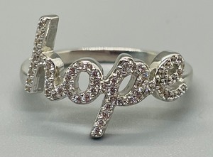 lot 182 image: Sterling Silver and Cubic Zirconia Hope Ring