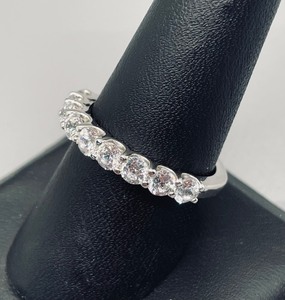 lot 185 image: Charming Sterling Silver and Cubic Zirconia Ring