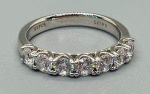 lot 192 image: Sparkly Sterling Silver and Cubic Zirconia Ring