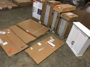 Lot of assorted Cabinets various models and conditions review pictures customer returns