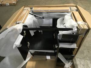 Virtu Caroline Avenue 36 in. W x 22 in. D x 34 in. H Single Sink Bath Vanity Cabinet without Top in Espresso review pictures customer returns