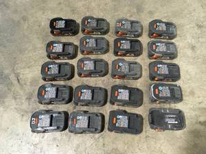 Lot of assorted Ridgid 18V Batteries assorted models and conditions review Pictures