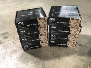 Lot of 8 Cases Mix River Rock 12 in. x 12 in. Textured Marble Floor and Wall Tile (1.02 sq. ft.Each) review pictures