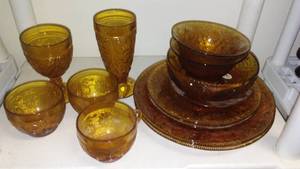 lot 3 image: Amber Colored Glass