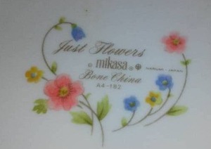 lot 7 image: China Pieces By Mikasa Just Flowers