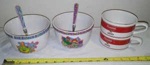 lot 57 image: Bowls  Kellogg DigEm, Corny and Campbells