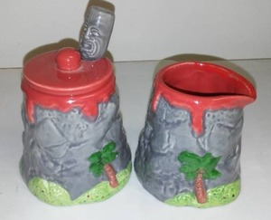 lot 111 image: Tiki Farm Cream And Sugar Set