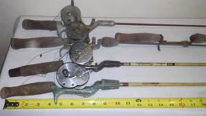 lot 129 image: (4) Vintage Rod & Real Setups.