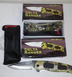 lot 195 image: (2) Frost Delta Ranger Folding Knives