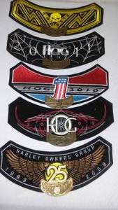lot 211 image: Hog Pins and Patches, Harley Owners Group
