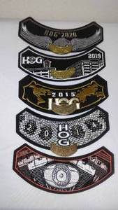 lot 212 image: Hog Pins and Patches, Harley Owners Group.