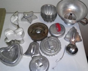 lot 240 image: Vintage Cookie Cutters, Canning Funnel Donut Press and More
