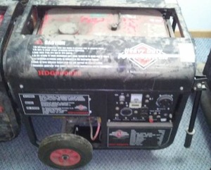 lot 87A image: Gas Generator 15 HP 7500 watts, by Heavy Duty Power Systems.