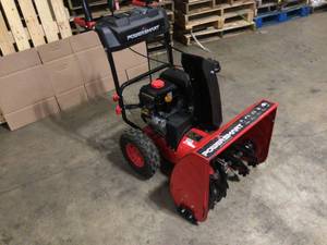 lot 25 image: Powersmart 24 in. Two-Stage Gas Snow Blower model PSSHD24 in working condition see pictures open box customer return