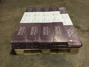 lot 11 image: Pallet with 9 Cases Home Decorators Briar Hill Oak 12 mm Thick x 7-916 in. W x 50-58 in. L Water Resistant Laminate Flooring (15.95 sq. ft.case)