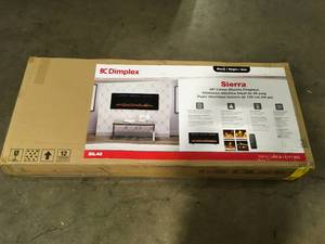 lot 16 image: Dimplex  Sierra 48 in. WallBuilt-in Linear Electric Fireplace in Black open box customer return
