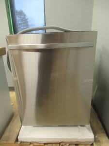 lot 301 image: Samsung 24 in. Top Control Tall Tub Dishwasher in Fingerprint Resistant Stainless Steel with AutoRelease, 3rd Rack, 48 dBA (DAMAGED ON THE CORNER)