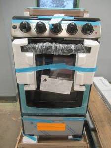 lot 329 image: Summit Appliance 20 in. 2.3 cu. ft. Slide-In Electric Range in Stainless Steel (BRAND NEW)