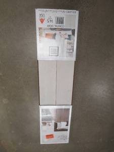 lot 338 image: American Pacific 38 in. x 5-12 in. x 4 ft. Coastal Ivory Planking (8-Piece per Box) - 1 BOX