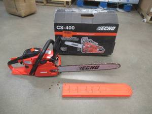 lot 358 image: ECHO 18 in. 40.2 cc Gas 2-Stroke Cycle Chainsaw (RUNS)