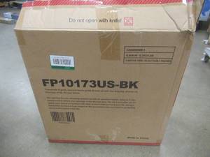 lot 360 image: Gymax 18 in. 1400-Watt Electric Fireplace Freestanding and Wall-Mounted Heater Log Flame Remote Black (OPEN BOX)