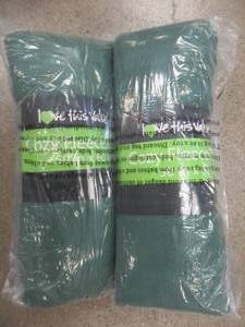 lot 361 image: 2 PACK - Imperial Home 50 in. x 60 in. Dark Green Super Soft Fleece Throw Blanket