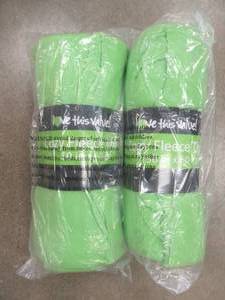 lot 363 image: 2 PACK - Imperial Home 50 in. x 60 in. Light Green Super Soft Fleece Throw Blanket