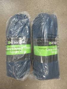 lot 367 image: 2 PACK - Imperial Home 50 in. x 60 in. Dark Blue Super Soft Fleece Throw Blanket