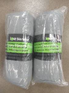 lot 370 image: 2 PACK - Imperial Home 50 in. x 60 in. Gray Super Soft Fleece Throw Blanket