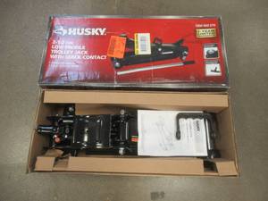 lot 377 image: Husky 2-12-Ton Low Profile Trolley Jack with Quick Contact (NEW, OPEN BOX)