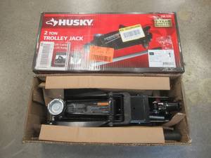 lot 378 image: Husky 2-Ton Hydraulic Trolley Floor Jack (OPEN BOX, NEW)