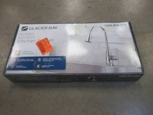 lot 385 image: Glacier Bay McKenna Single-Handle Pull-Down Sprayer Kitchen Faucet in Chrome with TurboSpray and FastMount (OPEN BOX)