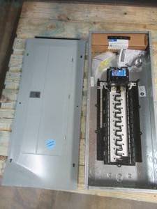 lot 402 image: Eaton 150 Amp Load Center - Door is Bent - Comes with a Couple Breakers