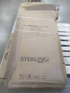 lot 445 image: Sterling 32-34 in. - 34-14 in. W x 65 in. H Standard Pivot Framed Shower Door with 18 in. Thick Rain Textured Glass in Silver