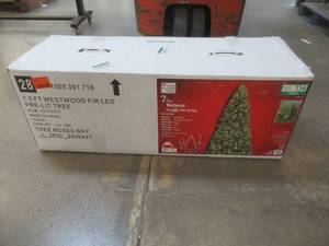lot 408 image: Home Accents Holiday 7.5 ft. Westwood Fir Christmas Tree (OPEN BOX)