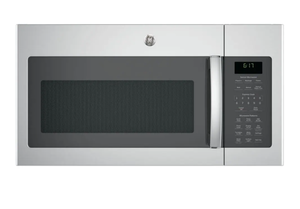 lot 348 image: GE 1.7 cu. ft. Over the Range Microwave with Sensor Cooking in Stainless Steel (OPEN BOX)
