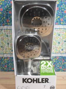 lot 7 image: Kohler Adjuste 3-in-1 Multifunction Shower Kit, Vibrant Brushed Nickel Finish