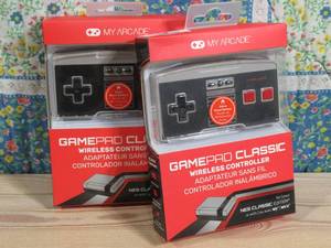 lot 9 image: My Arcade - GamePad Classic Wireless Controller for NES Classic Edition, Nintendo Wii and Nintendo Wii U - GrayBlackWhite (2 pack)