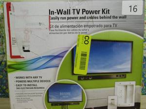 lot 16 image: Legrand - In-Wall Flat Screen Power and Cable Concealment Kit - White