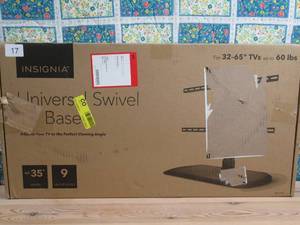 lot 17 image: Insignia - TV Stand for Most Flat-Panel TVs Up to 65 - Black
