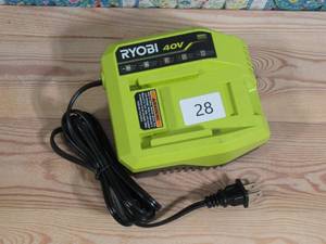 lot 28 image: RYOBI 40-Volt Lithium-Ion Fast Charger