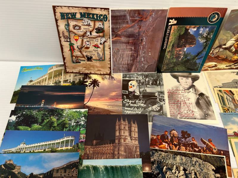 Group Of Antique Postcards Some With Antique Stamps