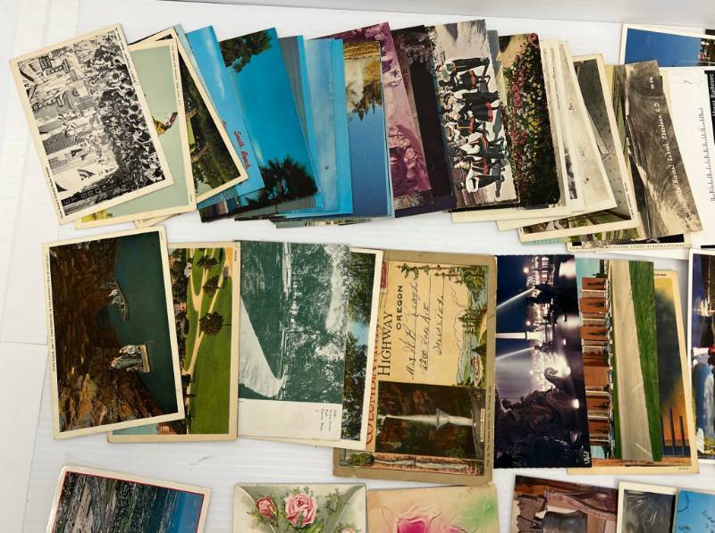 Group Of Antique Postcards Some With Antique Stamps