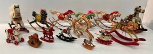 Group Of Antique Miniature Rocking Horses